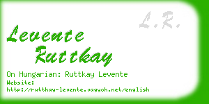 levente ruttkay business card